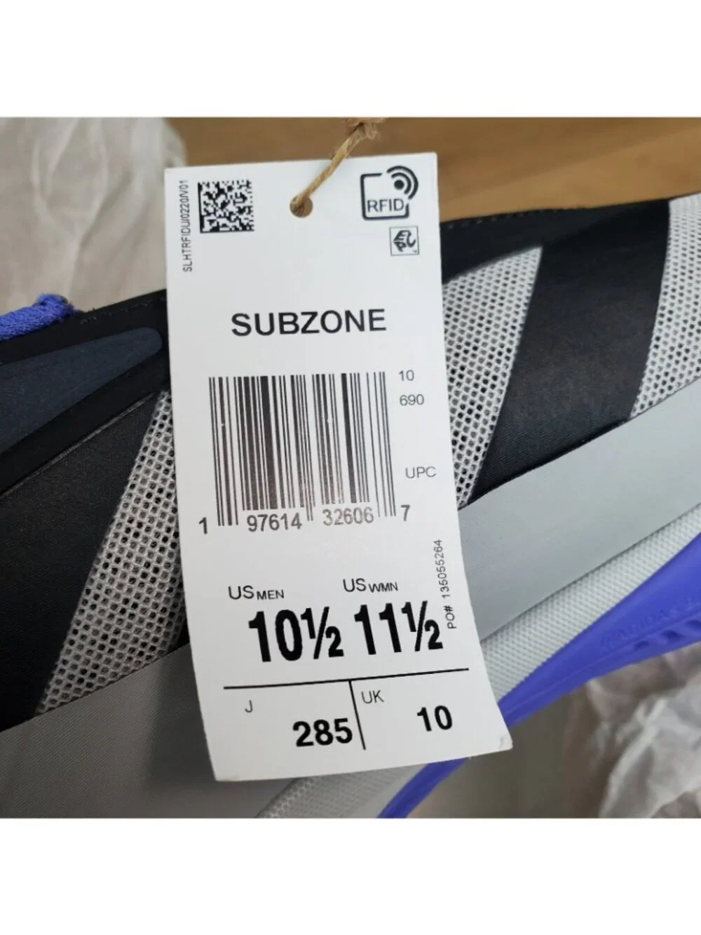 Adidas Subzone Basketball Shoes Mens Size 10.5 Grey /Black Blue Sneakers IH8559